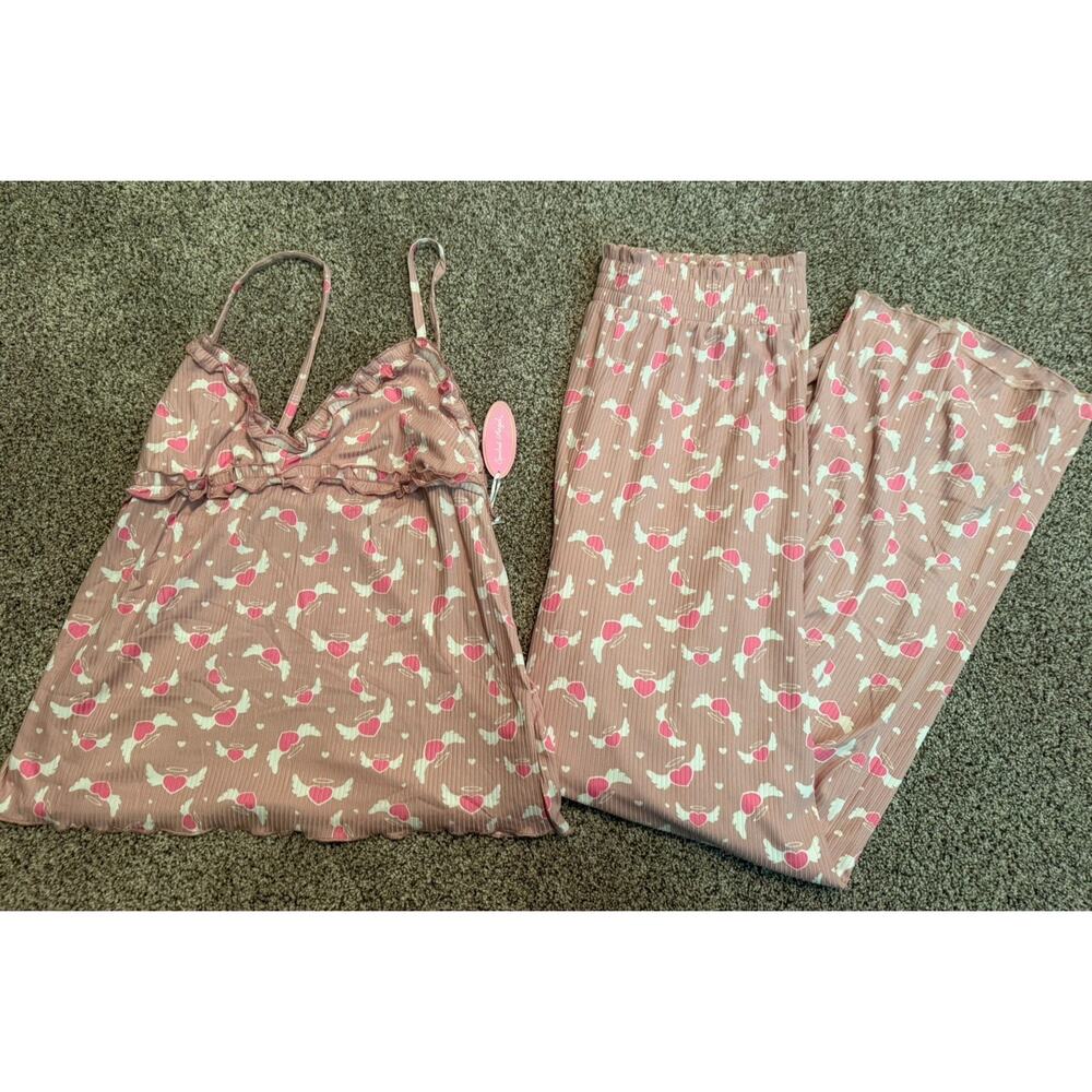 Spoiled Angel Women’s Large 2 Piece Pajama Set Pink New With Tags